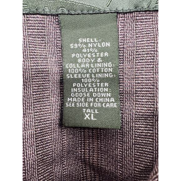 Eddie Bauer Goose Down Puffer Jacket XL Tall Red Quilted Full Zip Mens Outdoor - Picture 4 of 16